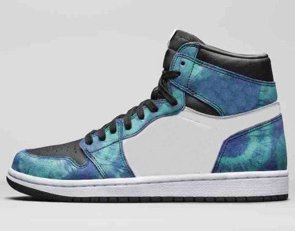 

1 tie-dye men women basketball shoes 1s tie dye sports sneakers with boxwdf1