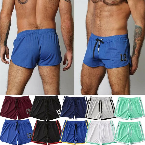 

men sports training bodybuilding zomer workout fitness gym shorts, White;black