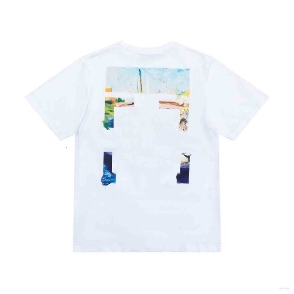 

t shirt eu size brand casual cross off tshirts oil painting short sleeves t mens tee x printing summer for men women q1bb, White;black