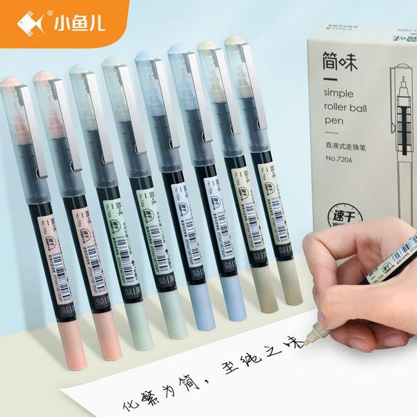 

straight simple liquid ball pen student's signature needle black neutral 0.5mm water for examination