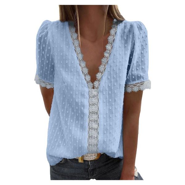 

women's blouses & shirts v-neck tank ruffled trim dot plain women elegant sweet peplum 2022 fashion summer sleeveless casual, White