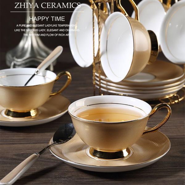

mugs european gold ceramic cup and saucer sets travel espresso coffee mug with spoon english bone china milk tea set tumbler