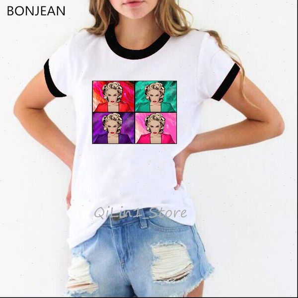 

gwen stefani tshirt women vogue summer white female short sleeve round neck streetwear tee shirt femme hip hop rock t shirt