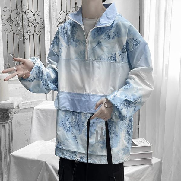 

men's jackets hooded fashion printing casual pocket mens streetwear loose hip-hop bomber men large size m-5xl, Black;brown