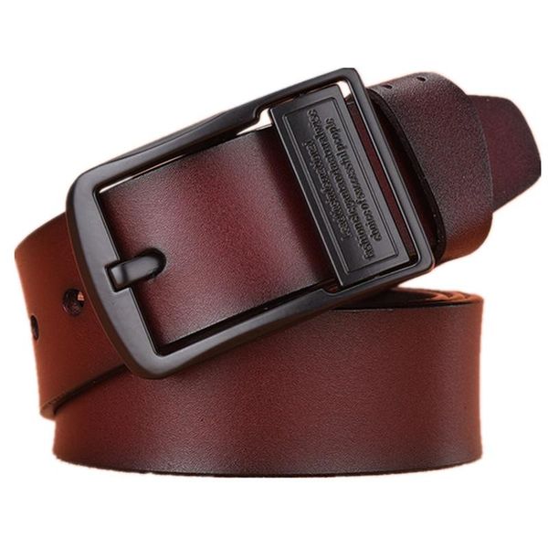 

belts genuine leather belt men's cowhide superior quality alloy pin buckle women's brand designer retro cowboy waist, Black;brown