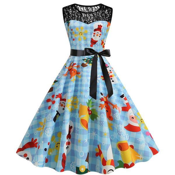 

girl's dresses christmas vintage print dress spring autumn sleeveless casual style clothes 13-20 yrs kid girls big size year, Red;yellow