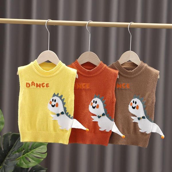 

jackets 2021 autumn born warm knitting vest baby waistcoat kids outerwear wool coat children pullover toddler boys girls, Blue;gray