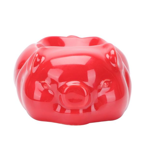 

gift wrap 1pc ceramic soap box draining bathroom tray delicate dish (red)