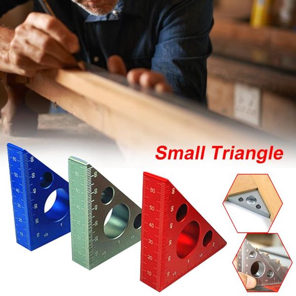 

professional hand tool sets mini woodworking triangle ruler aluminum alloy right angle pocket square diy height measuring gauging manual