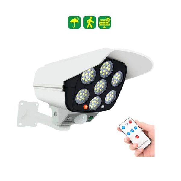 

solar lamps remote motion sensor lamp power dummy/ fake security simulation monitor led blinking light,outdoorpowered camera