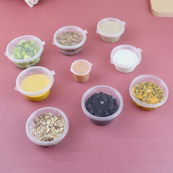 

disposable cups & straws 100pcs net red transparent tomato salad cheese passion jam takeaway milk tea dessert bowl small plastic box packing