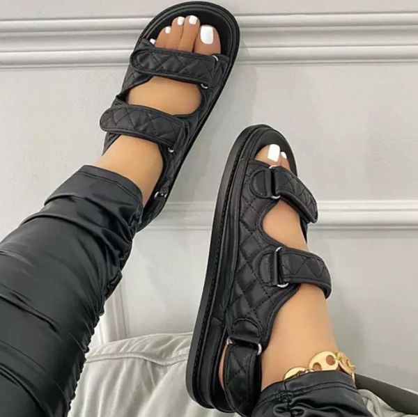 

sandals brand designer shoes woman sandalie gladiator women ladies summer platform sandalias de muje, Black