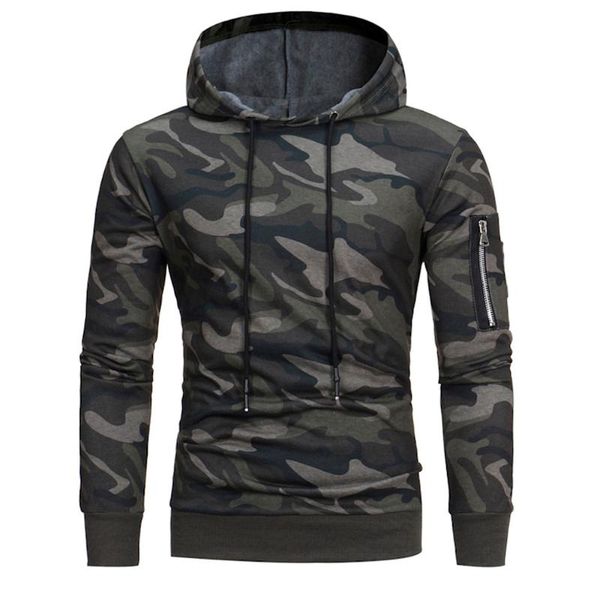 

men's hoodies & sweatshirts men military camouflage autumn winter hooded male camo hoody hip hop streetwear brand 3xl sudaderas, Black