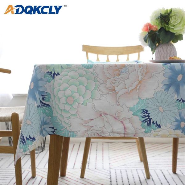 

adqkcly american style table cover 100% cotton floral printed dining room table cloth decoration home l dining toalla