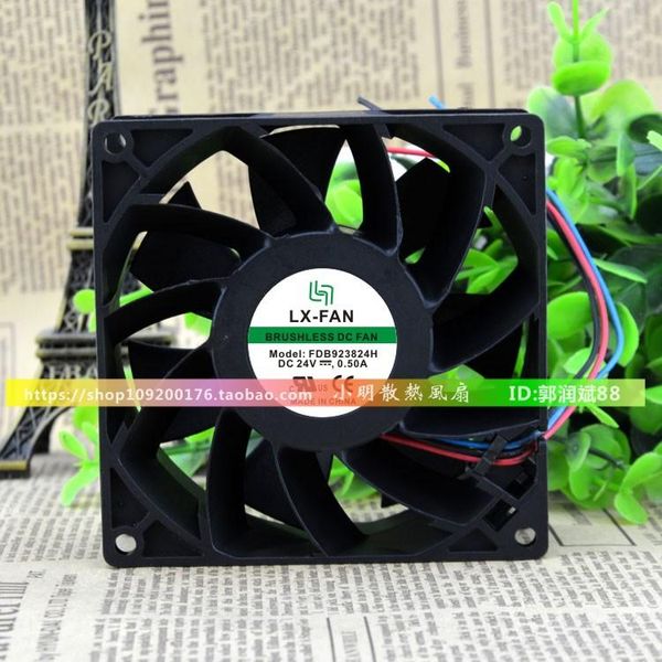 

computer speakers original lx-fan fdb923824h 24 v 0.50 a 2-wire 9cm 9038 dc converter fan