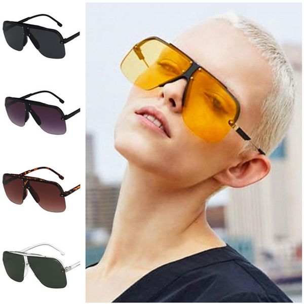 

women & men sunglasses rimless sun glasse rivet design goggles anti-uv spectacles retro eyeglasses adumbral a++, White;black