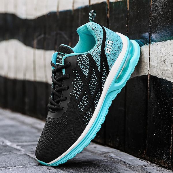 

new fashion couple shoes cushion shoes large size fly-woven surface mens and womens shoes casual sports
