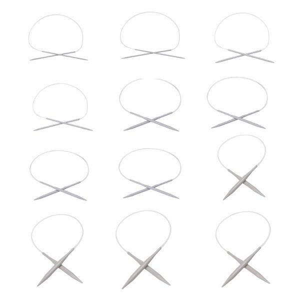 

aluminum circular knitting needles 40cm/15.75\" all size 77ud, Black