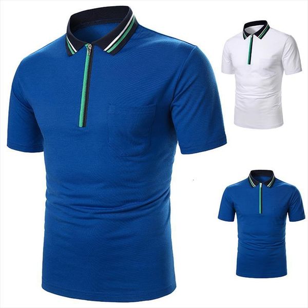 

short sleeve shirt coat solid men polos color brand man, White;black