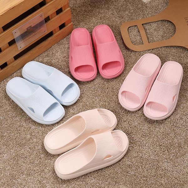 

slippers 2021 fashion super soft couple home indoor non-slip sandals anti-slip thick sole summer bathroom shower, Black
