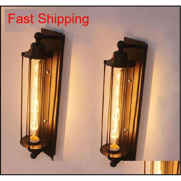 

modern industrial style design black iron wall lamp american loft paint restaurant decoration led e27 light tub qylotq toys2010
