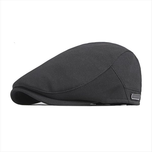 

spring summer beret hat men flat peaked herringbone berets casual forward cap for women solid color newsboy painter gorras, Blue;gray