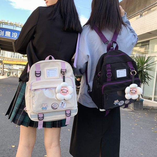 

backpack multi-purpose trendy small women ins tooling cute school bag for teenage girls korean japanese harajuku women's bookbag