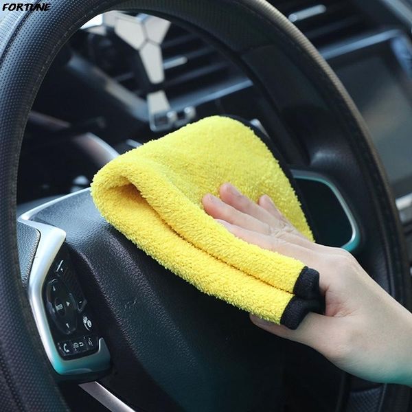 

towel 5pcs extra soft coral fleece car wash microfiber cleaning drying care thickened cloth for detailing