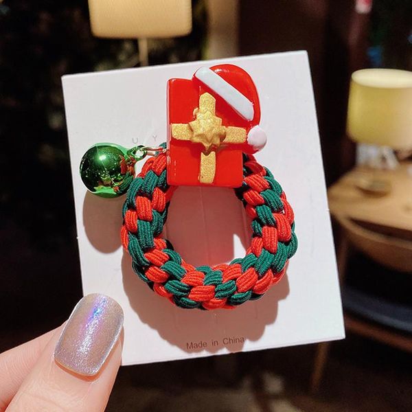 

hair accessories misananryne korean elastic ring cartoon christmas children rubber band rope headband girl headwear, Slivery;white