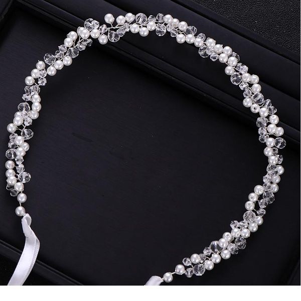 

handmade bridal headband crystal pearl headdress bridal hair accessories wedding headband bridal headdress princess ha jllnmc, Silver