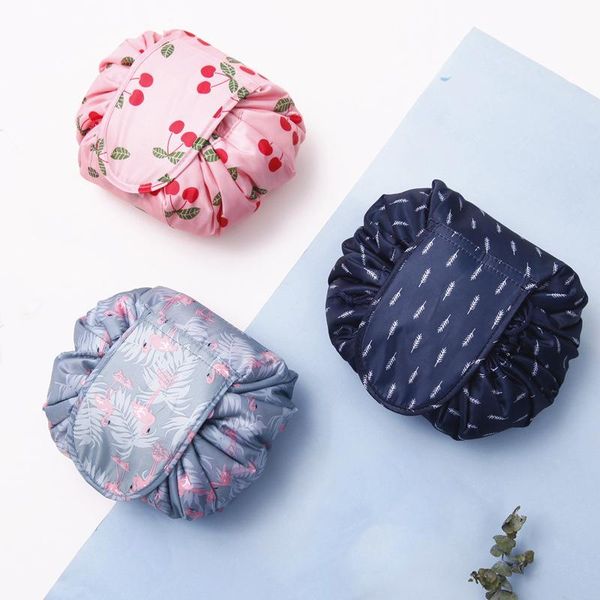 

bathroom storage & organization women men drawstring rope travel cosmetic bag make up toiletry beauty kit organizer bags wash makeup case fe