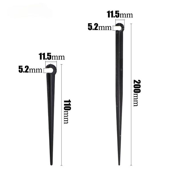 

watering equipments 50-1000pcs garden 1/4" hose 11cm 20cm "c" shape stems 4/7mm holder bracket drip irrigation pipe inserting