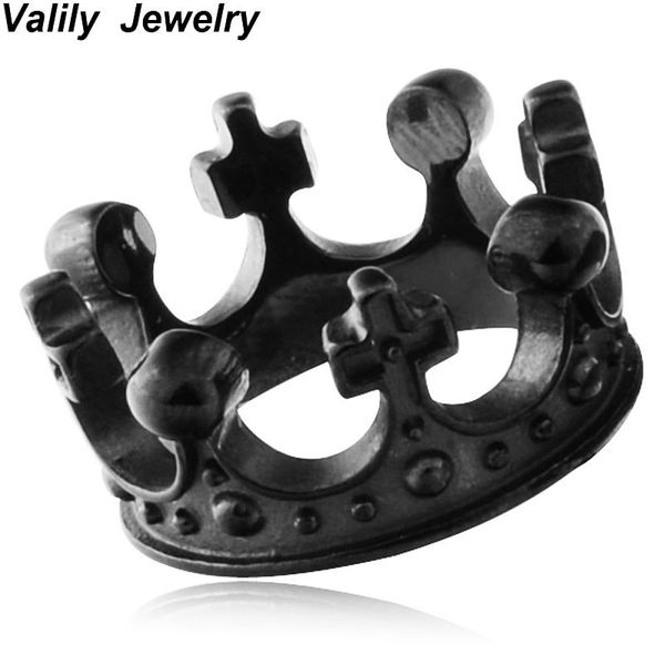 

cluster rings valily jewelry black plating queen king crown ring for women,stainless steel fashion finger band men,wedding party, Golden;silver