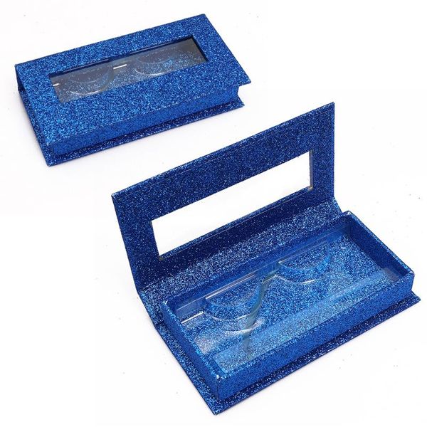 

false eyelashes rectangle lash box purple glitter style black girl