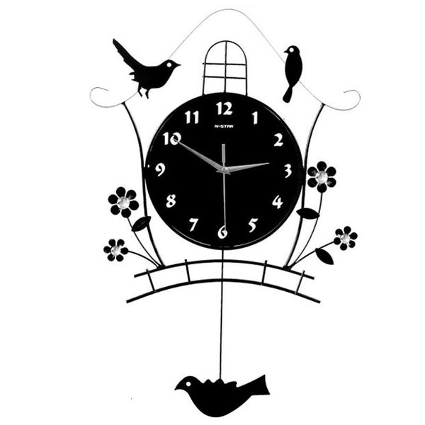 

wall clocks modern decor nordic creative farmhouse large clock home sticker