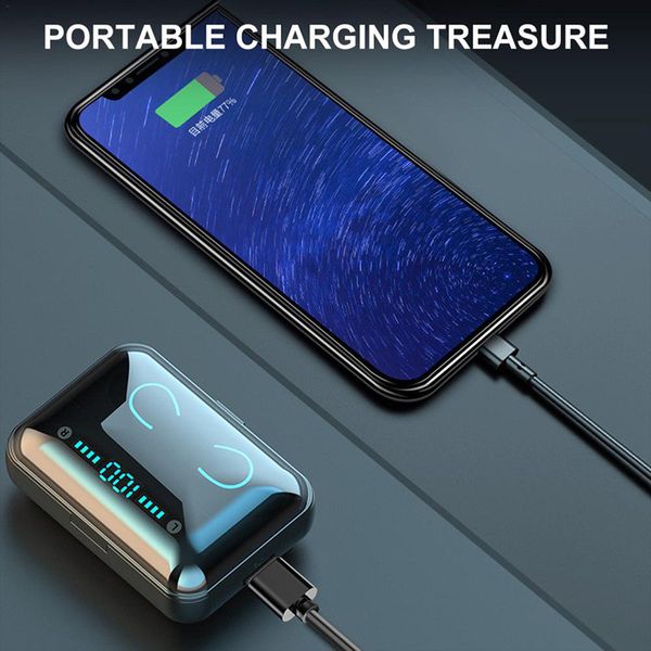 

tws bluetooth earphone v5.0 9d stereo wireless headphones sport waterproof earphones mini true wireless earbuds for cellphone f9