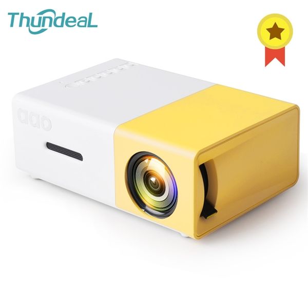 Thundeal YG300 Mini Proiettore Audio YG-300 HD Supporto USB 1080P Home Media Player Proyector Drop 210609