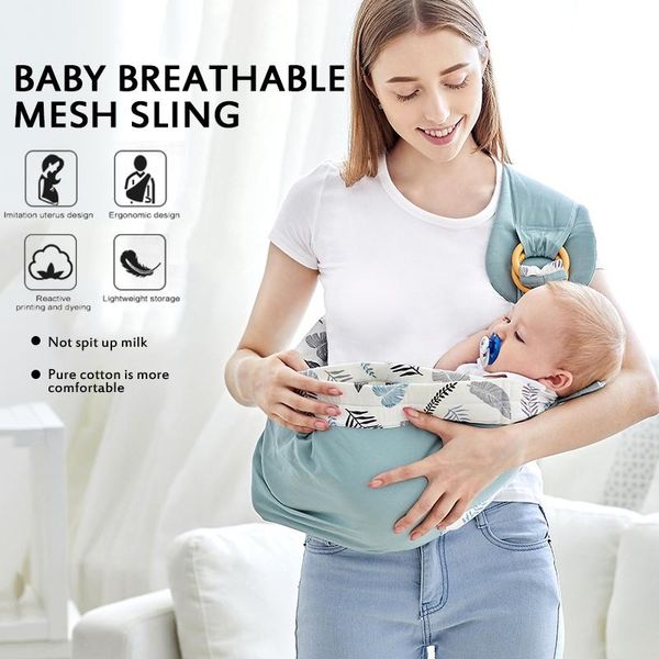 

newborn baby wrap carrier multifunctional nursing cover carrier for 0-36m toddler mesh fabric breastfeeding nursing baby
