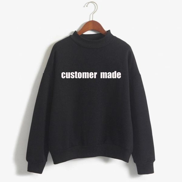 

customize logo design hoodie sweatshirt women/men korean kpop cotton hooded pullovers streetwear customize made 4044-wy12, Black