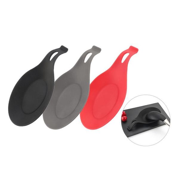 

sile spoon rest pad kitchen utensils spatula heat resistant placemat si qylozq