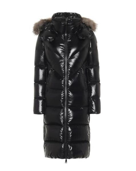 

2021 womens monclair down jacket wholesale woman long parkas with hooded female women winter coat thick cotton pockets outwear plus, Black