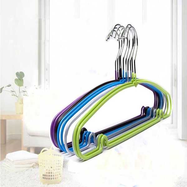 

hangers & racks 15pcs/lot 39.5cm plastic anti-skid coat hanger with rough shoulder and no trace to hang the clothes on rack