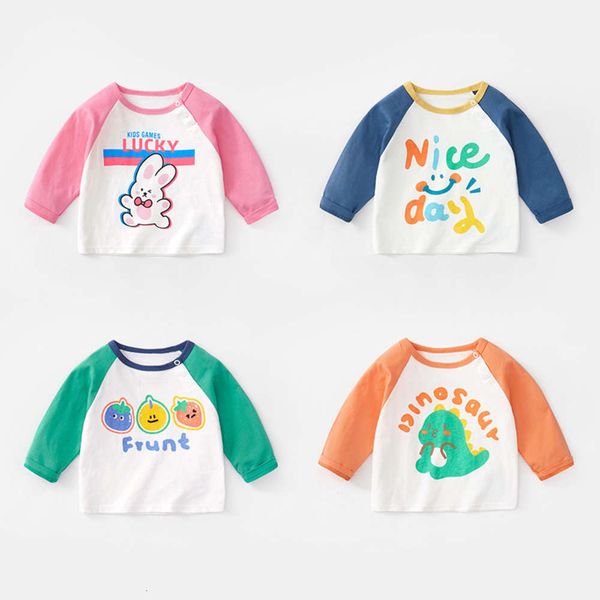 

autumn t-shirt and boys' 1 children's clothes spring baby bottom coat girls, Blue