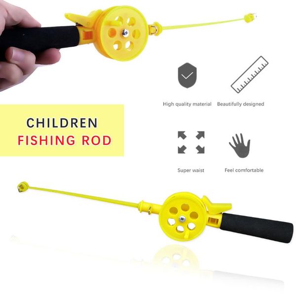 

pro mini ice fishing rod 33cm durable plastic abs portable children fishing pole with reels winter rod accessories