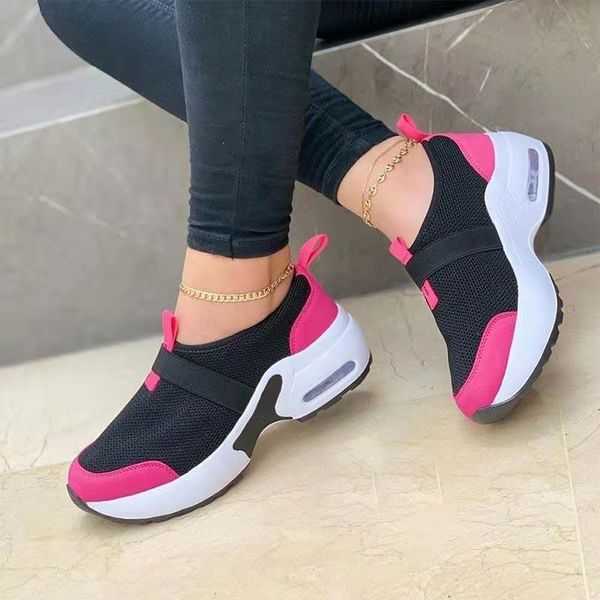 

mesh color blocking style sports casual shoes 2021 large women's running for women