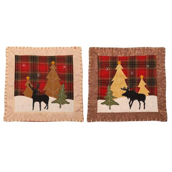 

pillow case -1pcs christmas elk pattern covers throw daily decorations sofa cushion