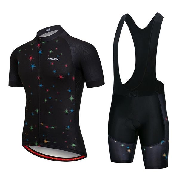 

racing sets jpojpo 2021 pro team cycling jersey set men mountain clothing breathable mtb bicycle wear clothes maillot ropa ciclismo, Black;blue