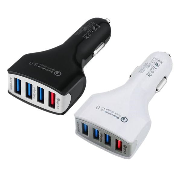 

qc3.0 quick charge adaptive 4 port usb fast car charger for samsung s10 note 10