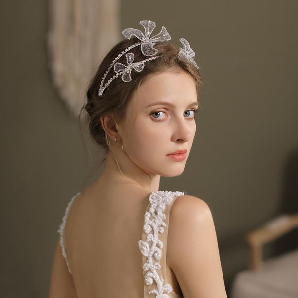 

headpieces 2021 arrival lace floral bridal headwear wedding accessories, Silver
