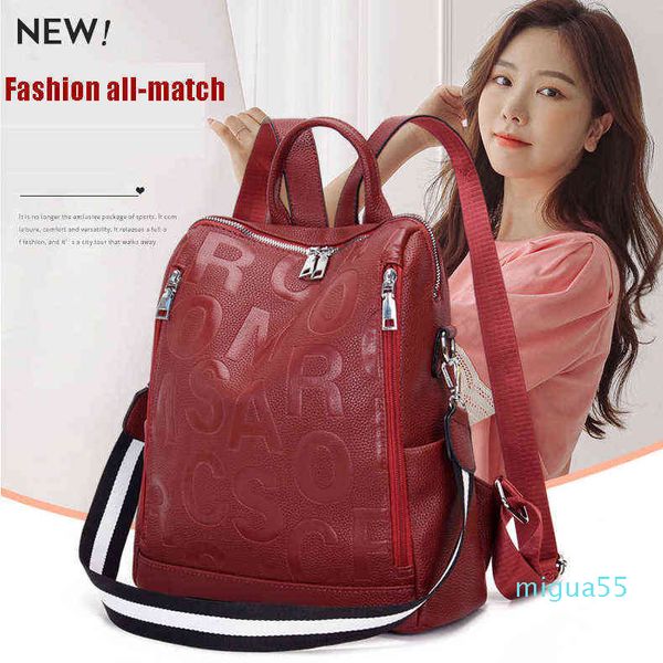 

backpack style vrouw hoge kwaliteit leer merk ken krokodil patroon school reistas mochila
